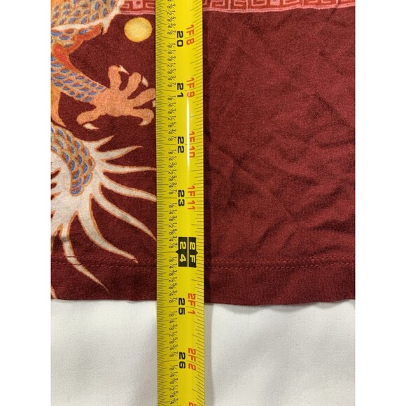 JOHNNY WAS Dragonia Longsleeve Whimsical Red Dragon Pajama Shirt Size M - Picture 5 of 7